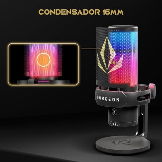 Microfono a condensatore USB Forgeon Spell RGB