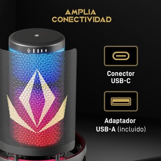 Microfono a condensatore USB Forgeon Spell RGB