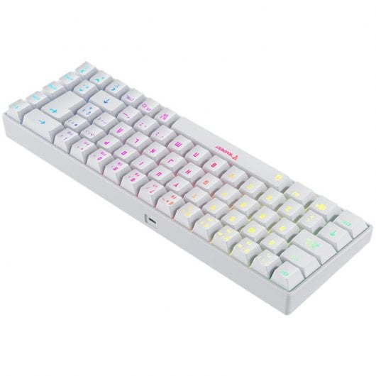 Tastiera da gioco meccanica wireless Tempest K20 Beast RGB TKL Mini bianca