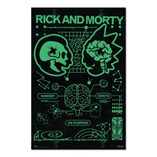 Erik Editores Poster Rick & Morty Nobody Exist On Purpose