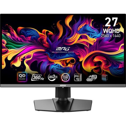 Monitor MSI MPG 271QRX 26,5" WQHD 360Hz QD-OLED 0,03ms FreeSync Premium Pro USB-C