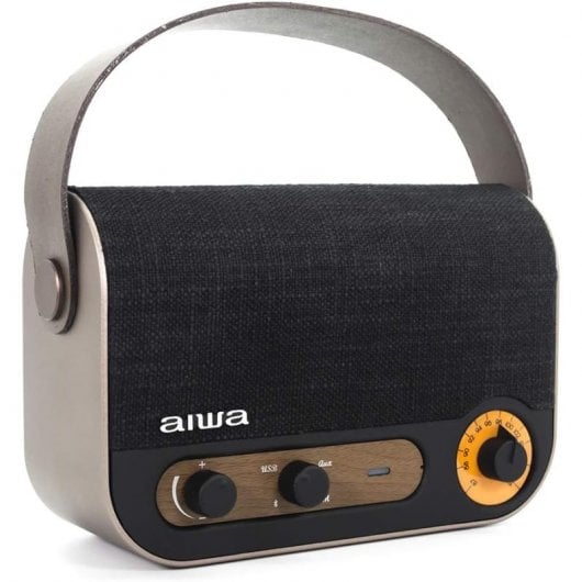 Aiwa RBTU-600 Vintage tragbares Digitalradio mit Bluetooth 5 W Schwarz