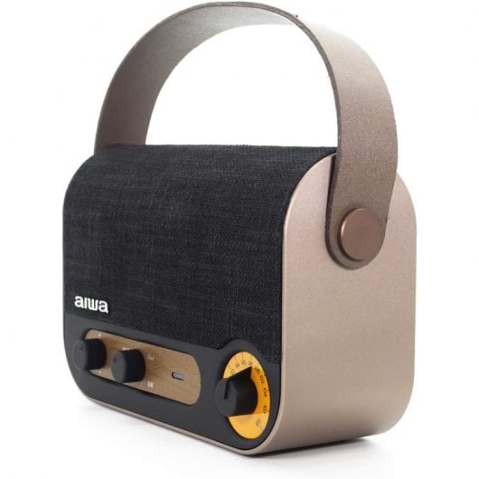 Aiwa RBTU-600 Vintage tragbares Digitalradio mit Bluetooth 5 W Schwarz