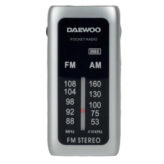 Radio Portátil Daewoo DW1129 AM/FM Plata