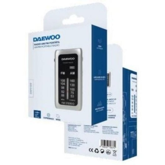 Radio Portátil Daewoo DW1129 AM/FM Plata