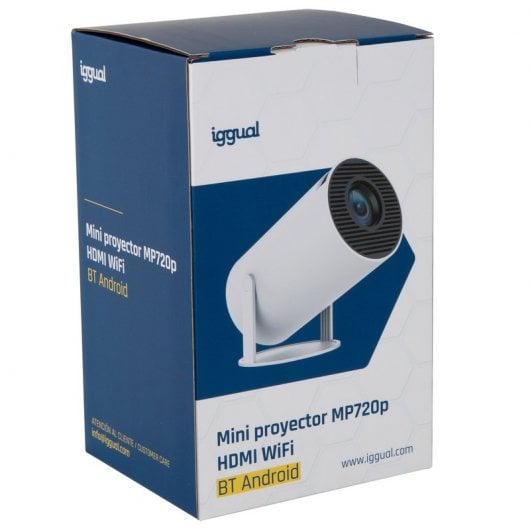 iggual MP720p Mini Proyector ANSI 720p WiFi/Bluetooth 120 Lúmenes Blanco