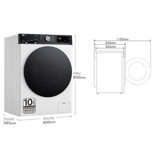 LG Serie 750 F4DR7511AGW Lavasecadora Carga Frontal 11Kg/6Kg D Blanca