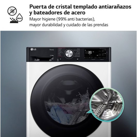 LG Serie 750 F4DR7511AGW Lavasecadora Carga Frontal 11Kg/6Kg D Blanca