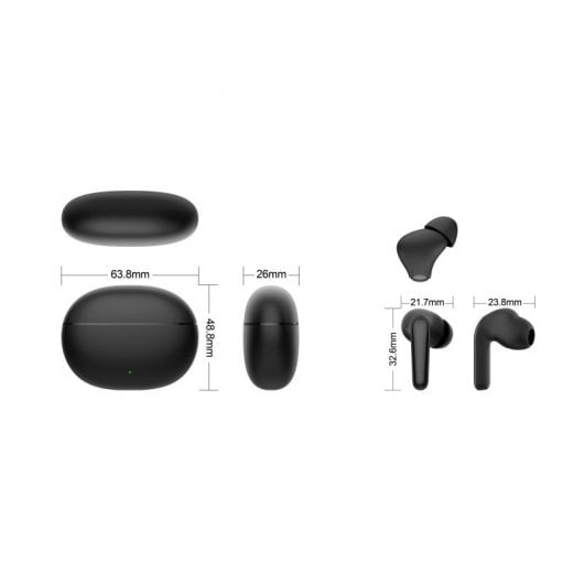 Cuffie wireless Daewoo Tws In-ear DW2004 con cancellazione del rumore e custodia di ricarica nere