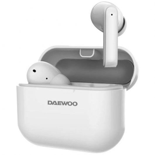 Cuffie wireless Daewoo In-Ear DW2005 con cancellazione del rumore e custodia di ricarica bianche