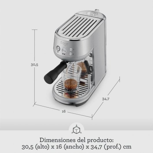 Sage The Bambino Cafetera Expresso 9 Bares Acero Inoxidable