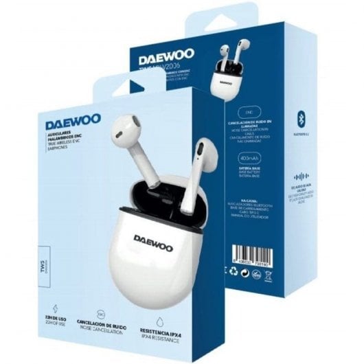 Daewoo TWS DW2006 Kabellose Ohrhörer mit Ladeetui in Weiß