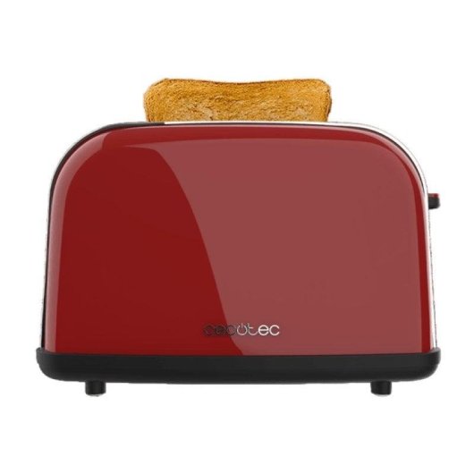 Tostapane Cecotec Toastin' time 850 Red 2 Fette Acciaio Supporto Panini 850W Rosso