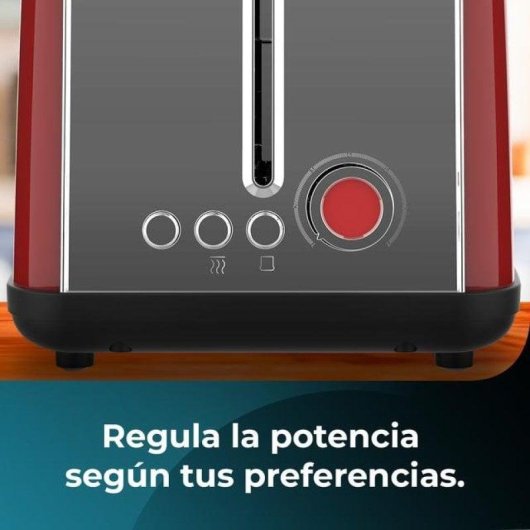 Tostapane Cecotec Toastin' time 850 Red 2 Fette Acciaio Supporto Panini 850W Rosso
