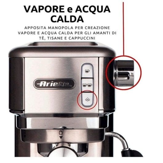 Caffettiera Espresso Ariete 1380 1,1L 15 bar Maxi-Cappuccino