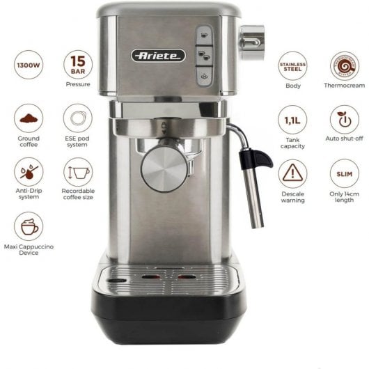 Ariete 1380 Cafetière Expresso 15 barres Inox