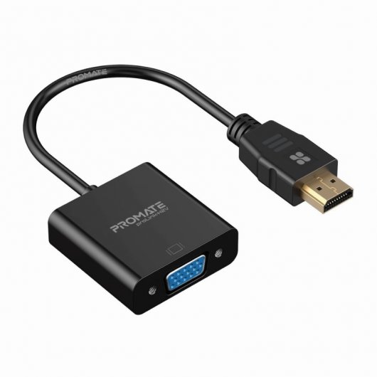 Cavo adattatore Promate Prolink-h2v da HDMI a VGA FullHD nero