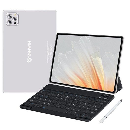 Tablet Vanwin V62 WiFi + 4G 10,1" 4GB 64GB Branco com Teclado e Stylus Pen