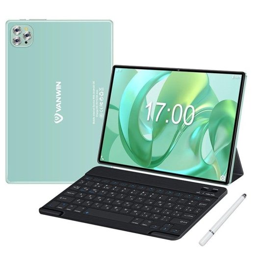 Tablet Vanwin V62 WiFi + 4G 10,1" 4GB 64GB Verde con Stylus Pen y teclado, cámara trasera 13 MP