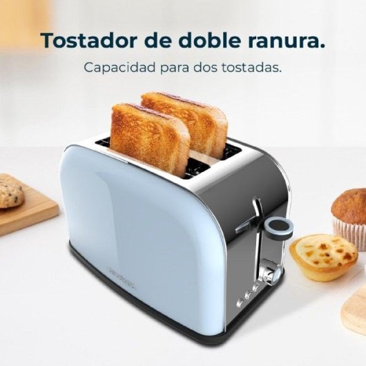 Tostapane Cecotec Toastin' time 850 Blue 2 Fette Acciaio 850W Blu