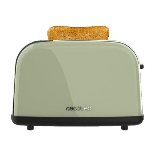 Grille-pain Cecotec Toastin' time 850 Green 2 fentes Inox Support Brioches Vert