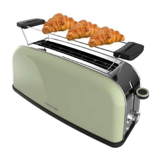 Toaster Cecotec Toastin' time 850 Green Long 850W Edelstahl lange Slot grün