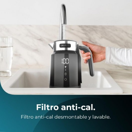 Bollitore per acqua nera ThermoSense 600 Touch 1,7 litri 2200 W