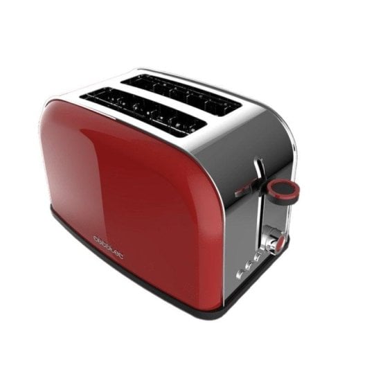 Grille-pain Cecotec Toastin' time 850 Red Lite 850W 2 fentes acier inoxydable rouge