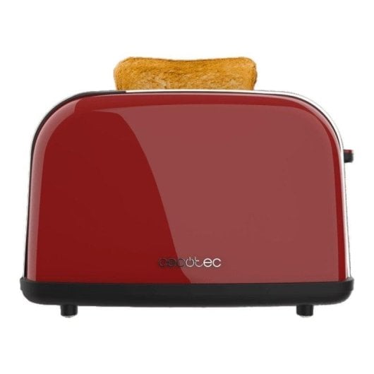 Grille-pain Cecotec Toastin' time 850 Red Lite 850W 2 fentes acier inoxydable rouge