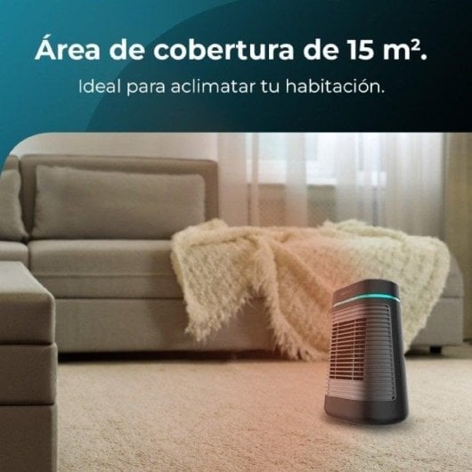 Aquecedor Cerâmico Cecotec ReadyWarm 1550 Max Ceramic Rotate Black 1500W Silencioso