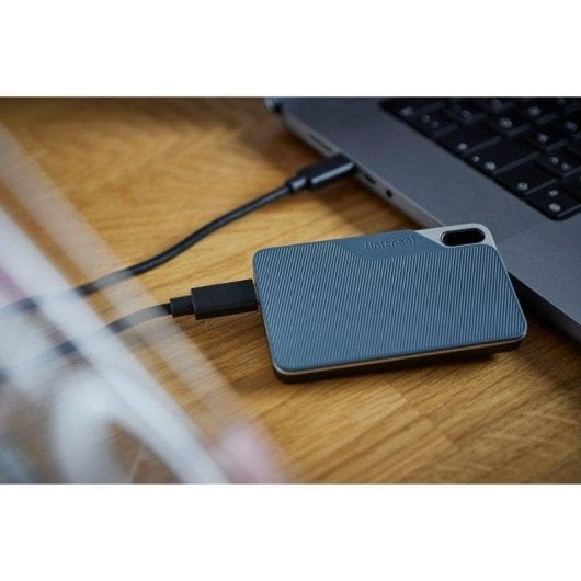 Disco Duro Intenso TX100 1TB SSD 500MB/s USB-C Antichoque Azul