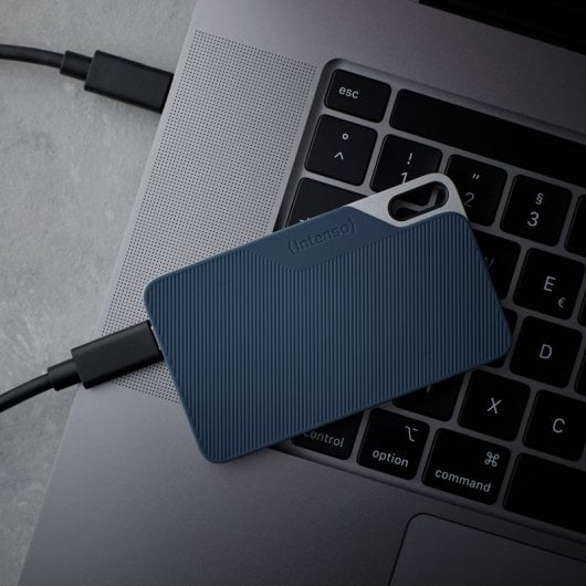 Intenso Lesen/Schreiben bis zu 500 MB/s/250GB USB Typ-C 3.2 Gen 1 (3.1 Gen 1) Blau, Grau