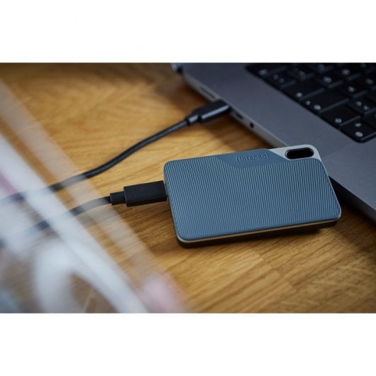 Intenso Lesen/Schreiben bis zu 500 MB/s/250GB USB Typ-C 3.2 Gen 1 (3.1 Gen 1) Blau, Grau