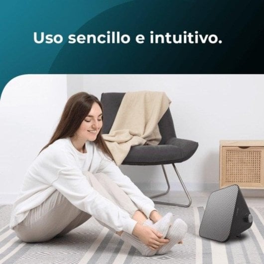 Aquecedor Cecotec ReadyWarm 1500 Max Ceramic Design Black 1500W Termóstato Três Modos