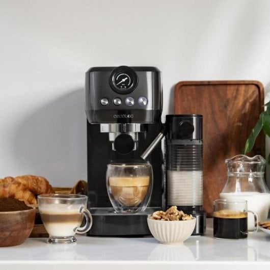 Cafetera Semi-automatique Cecotec Power Espresso 20 Steel Pro Latte 1,3L 20 bars avec réservoir lait