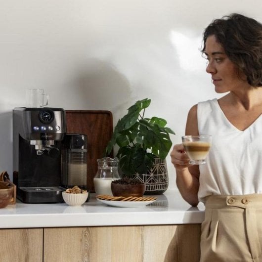 Cafetera Semi-automatique Cecotec Power Espresso 20 Steel Pro Latte 1,3L 20 bars avec réservoir lait