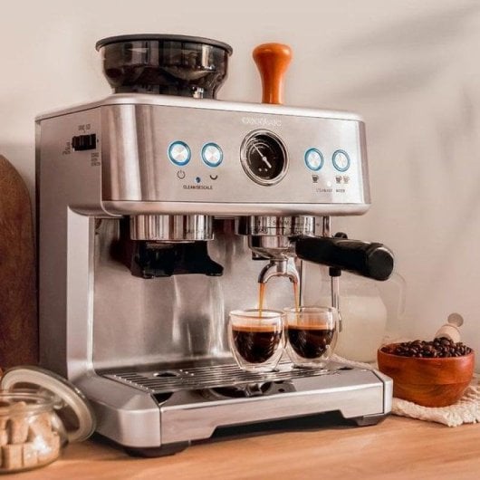 Cafeteira Espresso Cecotec Power Espresso 20 Barista Maestro 2,4L 20 Bares com moinho integrado