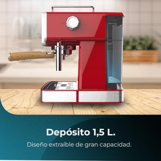Cecotec Power Espresso 20 Tradizionale Light Red Cecotec Espresso- und Cappuccino-Kaffeemaschine 20 Riegel