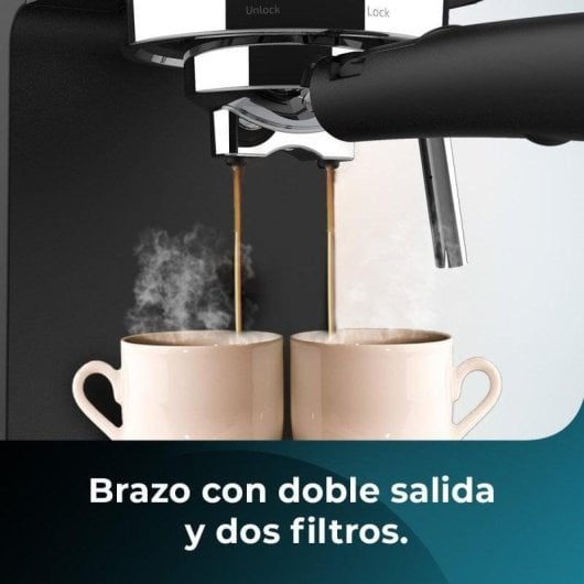 Cecotec Express Cafelizzia Fast Cafetera Espresso 20 Bares 1350W Negra