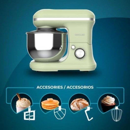 Cecotec Cecomixer Merengue Ice-Cream Green Batidora Amasadora 5 Funciones 5L 1200W Verde