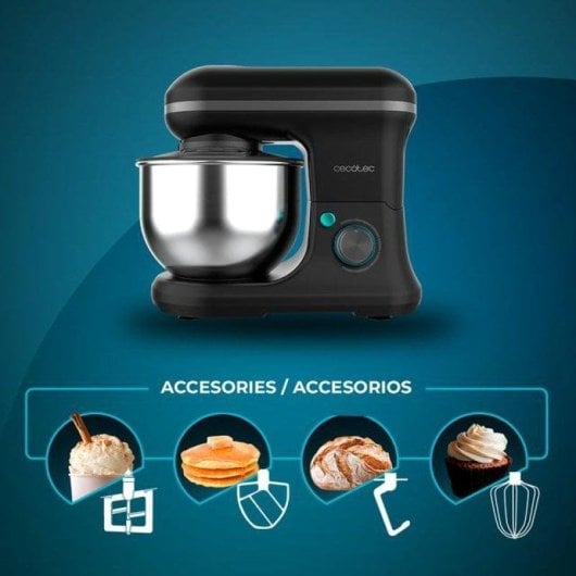 Cecotec Cecomixer Merengue Ice-Cream Black Batidora Amasadora 5 Funciones 5L 1200W Negra