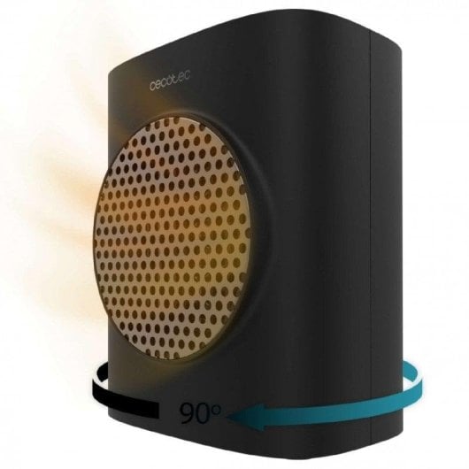 Aquecedor Cecotec ReadyWarm 1570 Max Ceramic Rotate Smart Black cerâmico 1500W, oscilação 90°, temporizador