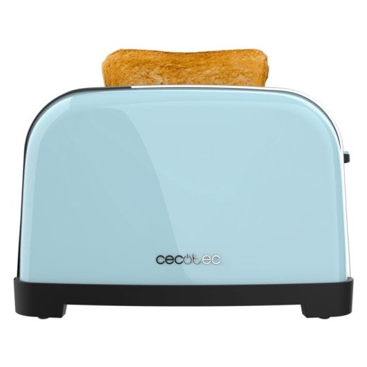 Cecotec Toastin' time 1700 Double Blue Tostadora 4 Rebanadas Cortas y Soporte de Panecillos Azul