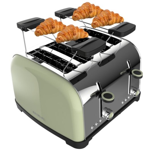 Toaster Cecotec Toastin' time 1700 Double Green 4 kurze Schlitze Edelstahl