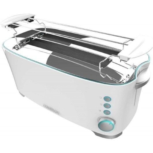 Toaster Cecotec Toast&Taste Extra Double W 1350W Doppel-Schlitz Weiß Auftaufunktion