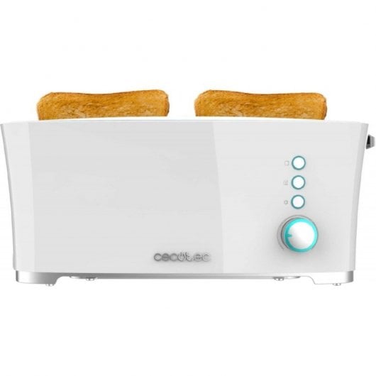 Cecotec Toast&Taste Extra Double W Toaster 2 Scheiben und Auftaufunktion 1350 W Weiß