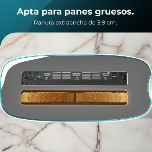 Toaster Cecotec Toast&Taste Extra Double W 1350W Doppel-Schlitz Weiß Auftaufunktion