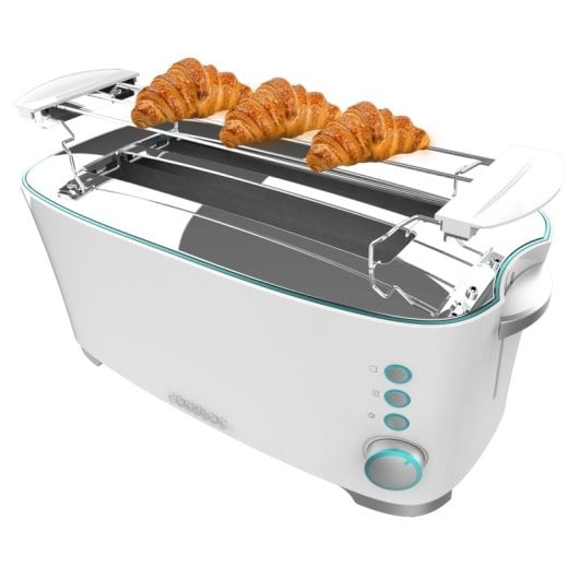 Toaster Cecotec Toast&Taste Extra Double W 1350W Doppel-Schlitz Weiß Auftaufunktion