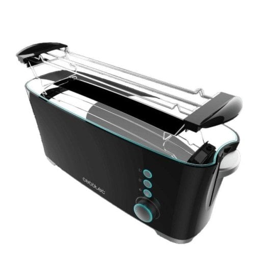 Torradeira Cecotec Toast&Taste Extra B 1000W 1 ranhura XL suporte pão função descongelar