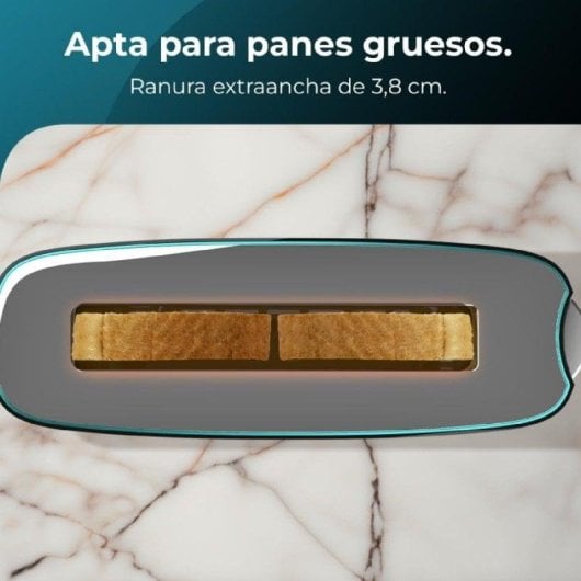 Torradeira Cecotec Toast&Taste Extra B 1000W 1 ranhura XL suporte pão função descongelar